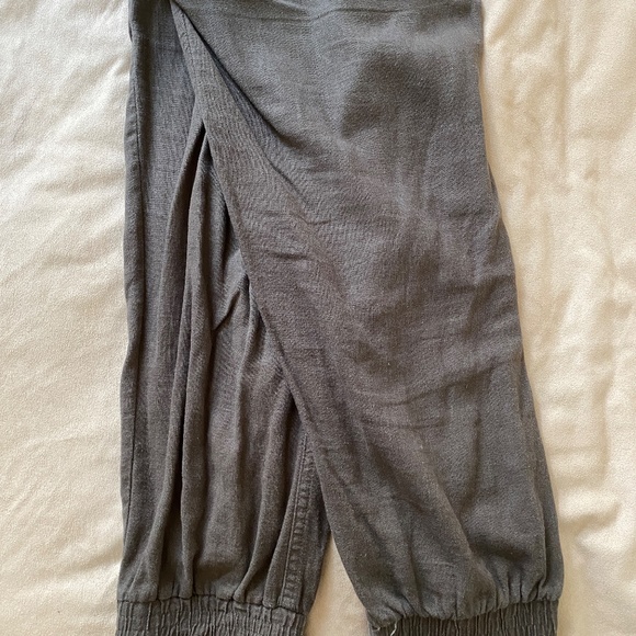 Khaki Linen Medium Lounge Joggers - Picture 6 of 8